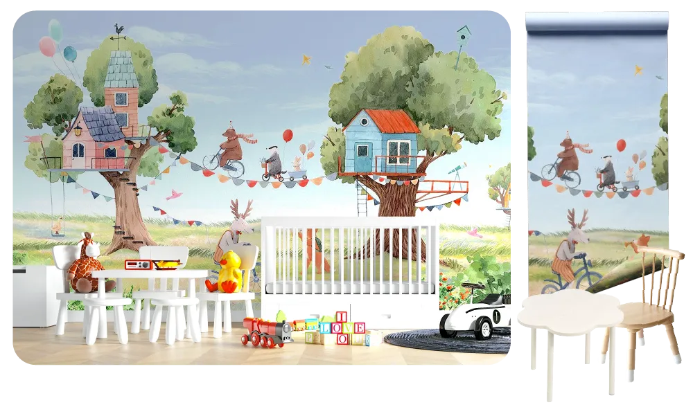 Mural Wallpaper for Kids and Nursery Room